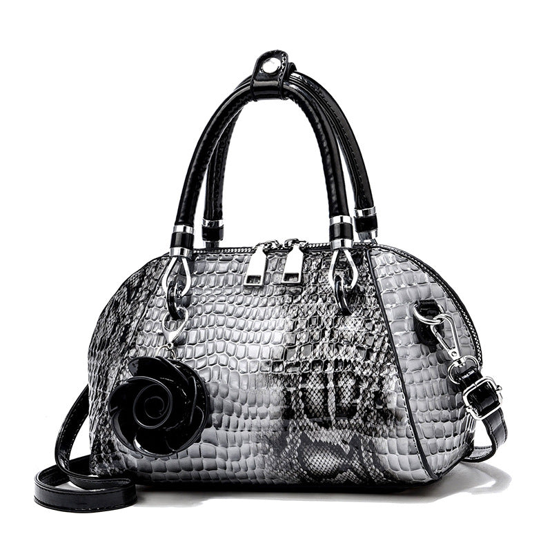 Women's Crocodile Pattern Shell Bag