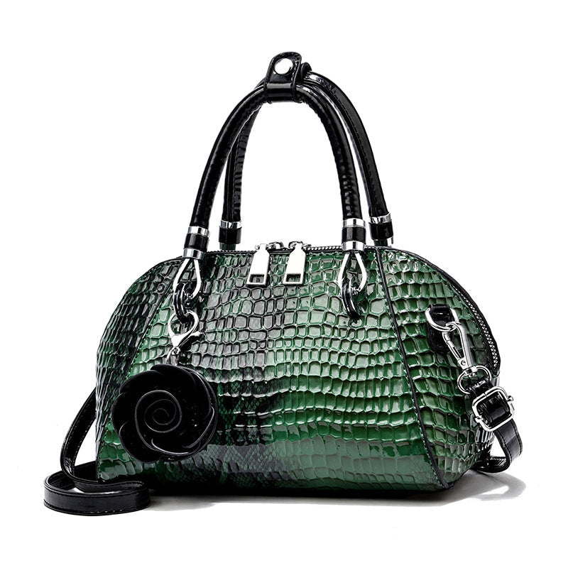 Women's Crocodile Pattern Shell Bag
