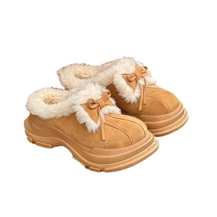 Women's Fur Integrated Platform Snow Boots