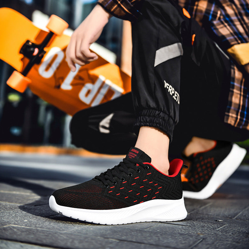 Men's Sports Flying Woven Casual Running Sneakers