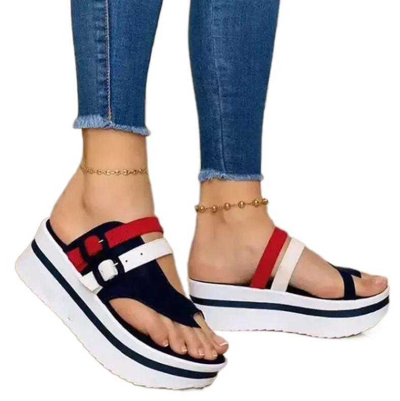 Schone Sandalen Mit Dreifarbigem Design Sandals