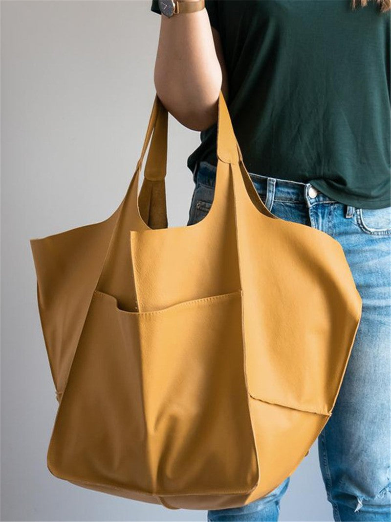 Simple Large Soft Tote Bag Handbag