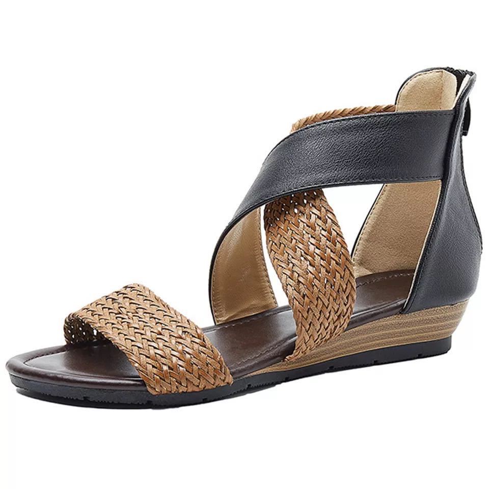 Open-Toe Buckle Shoes