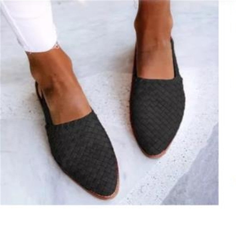 Pointed-Toe Flat Loafers