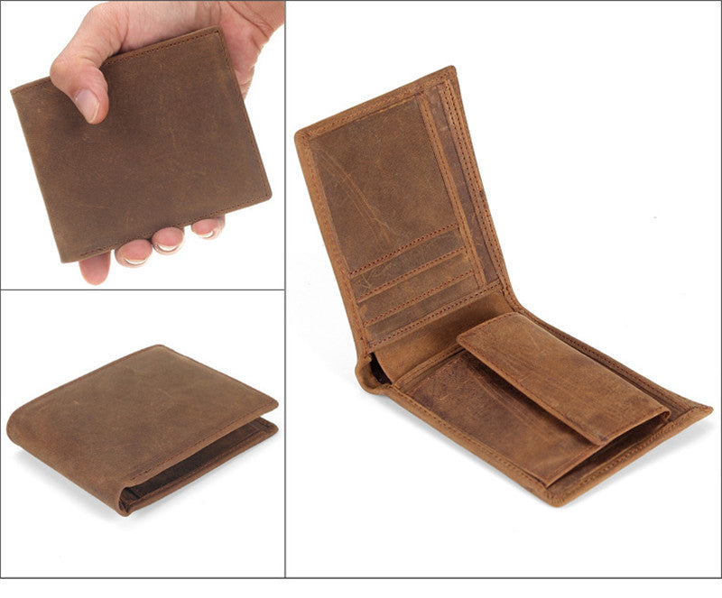 Men's First Layer Cowhide Casual Wallet