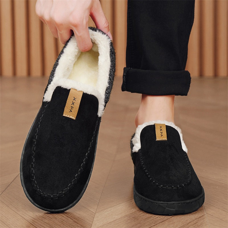 Men's Slip-On Fleece-Lined Snow Boots