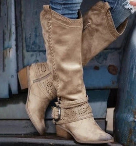 Women's Martin Style Mid-Calf Boots