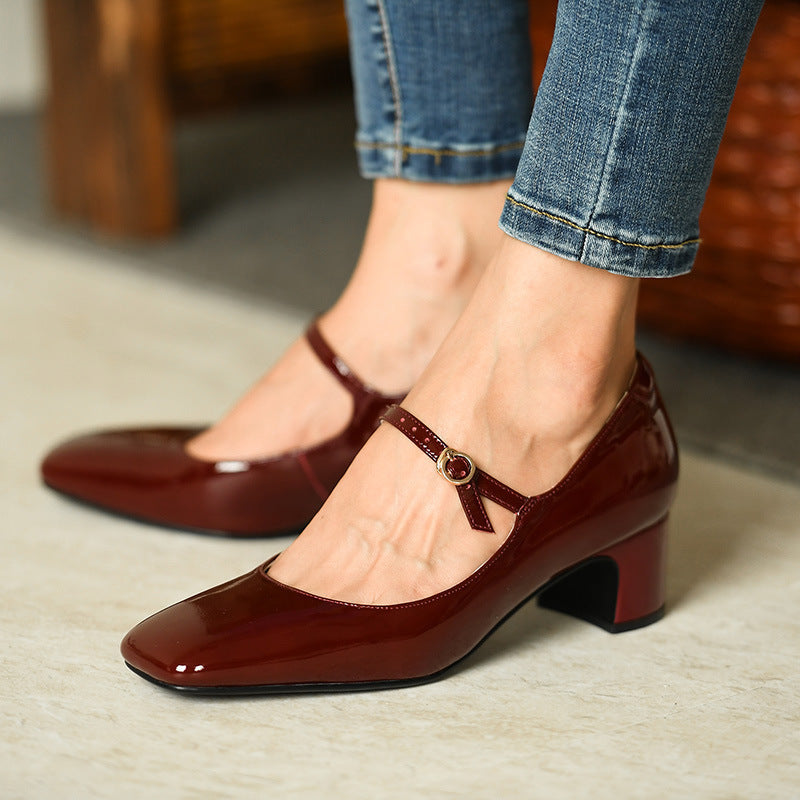 Women's Square-Toe Mary Jane Shoes