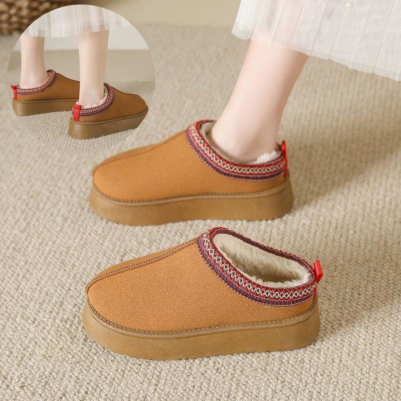 Women's Plush Lined Platform Home Boots