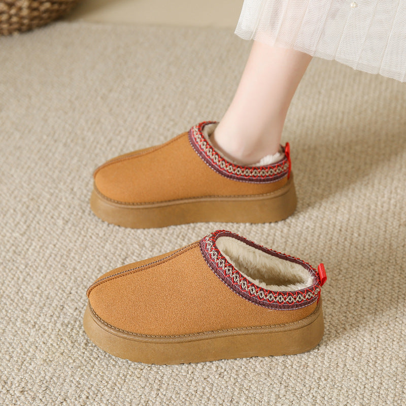 Women's Plush Lined Platform Home Boots