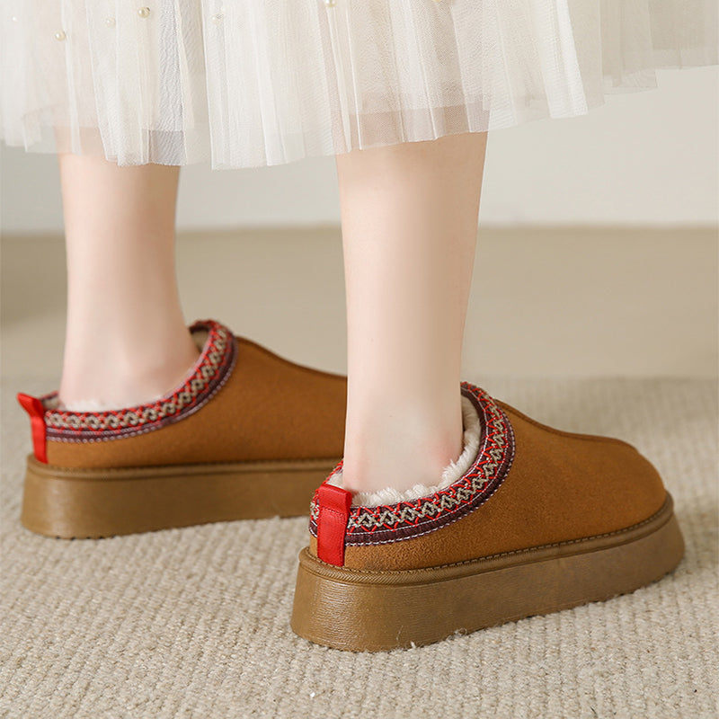 Women's Plush Lined Platform Home Boots