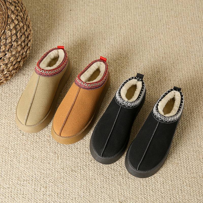 Women's Plush Lined Platform Home Boots
