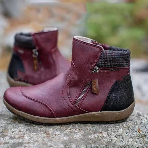 Women's Double Zipper Snow Boots