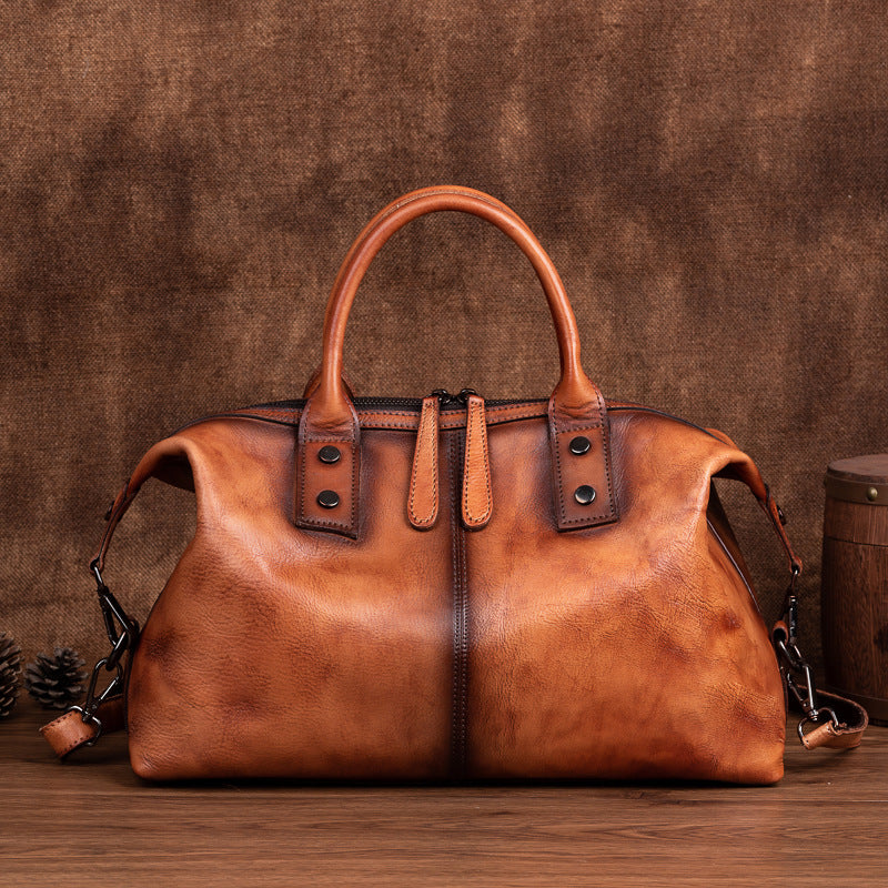 Retro Cowhide Messenger Bag