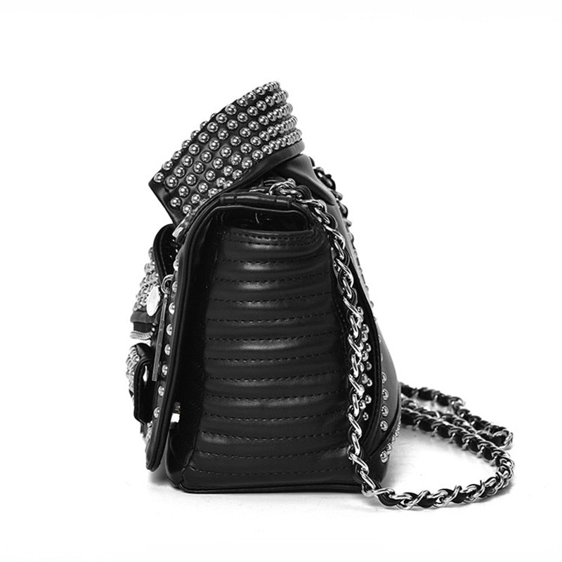 Women's Rivet Messenger Travel Bag