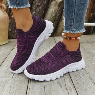 Women's Mesh Flyknit Slip-On Platform Sneakers