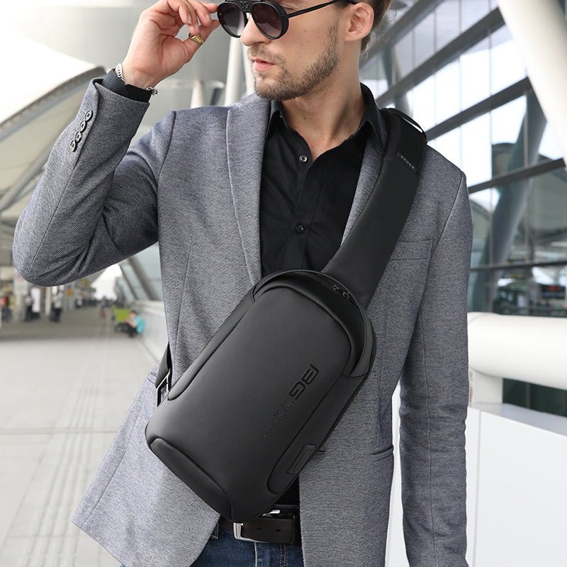 Men's Casual One-Shoulder Business Messenger Chest Bag Messenger Bag