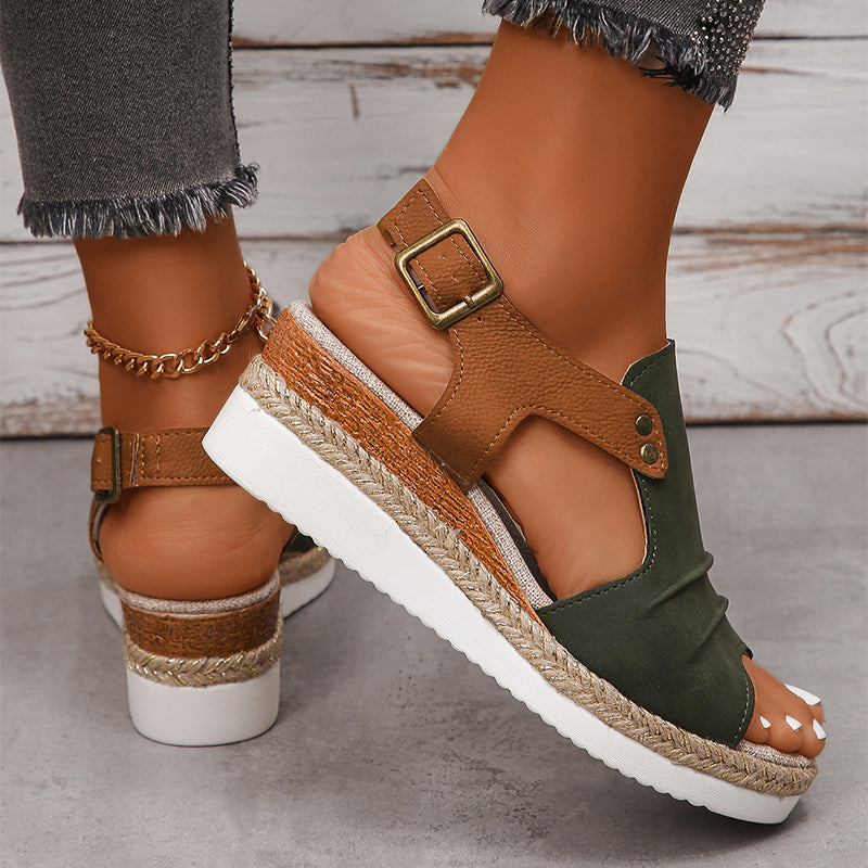 Women's Fish Mouth Wedge Sandals
