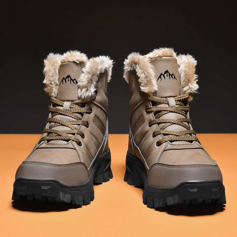 Men's High-Top Velvet Snow Boots
