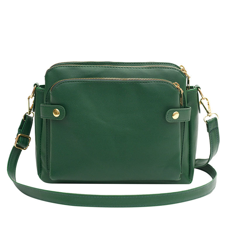 Retro Multi-layer Large Capacity Shoulder Messenger Bag Travel Bag