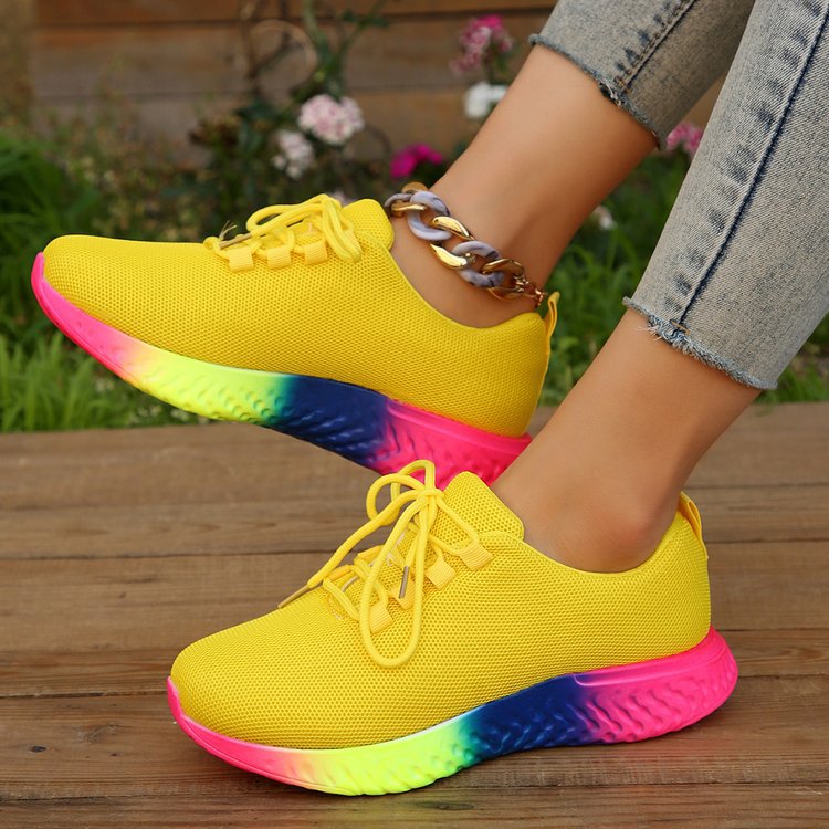 Women's Lace-up Mesh Sneakers