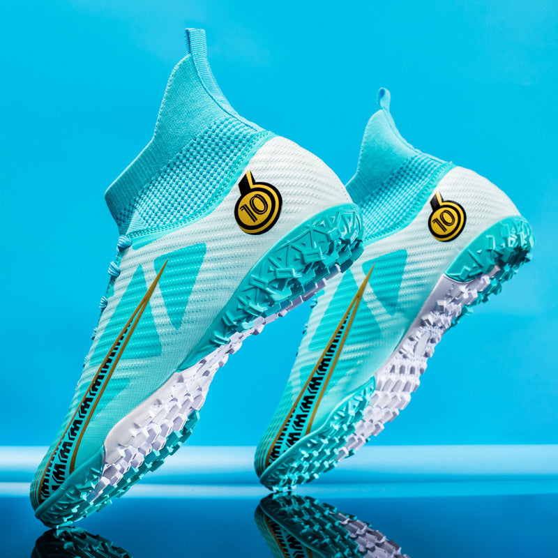Men's High-Top AG Spike Soccer Shoes