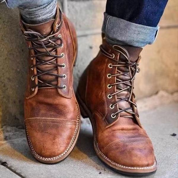 Retro Belt Thick Heel Short Boots