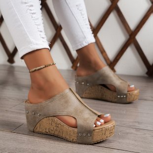Women's Wedge Peep Toe Platform Sandals