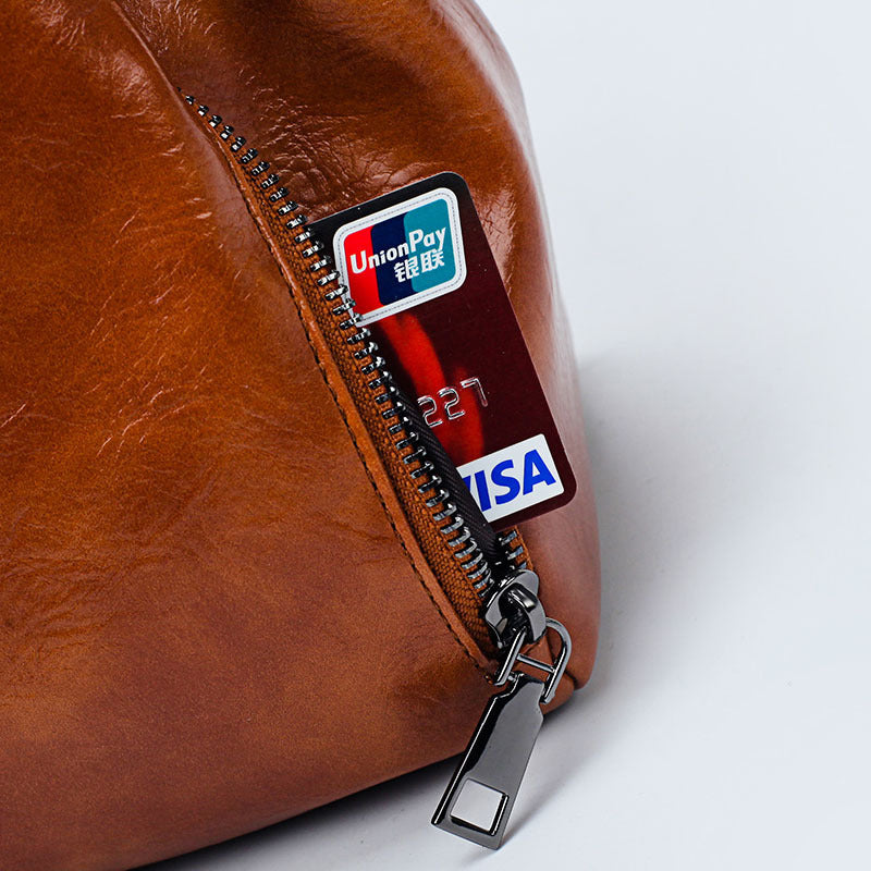 Women's Vintage Oil Wax Crossbody Bag