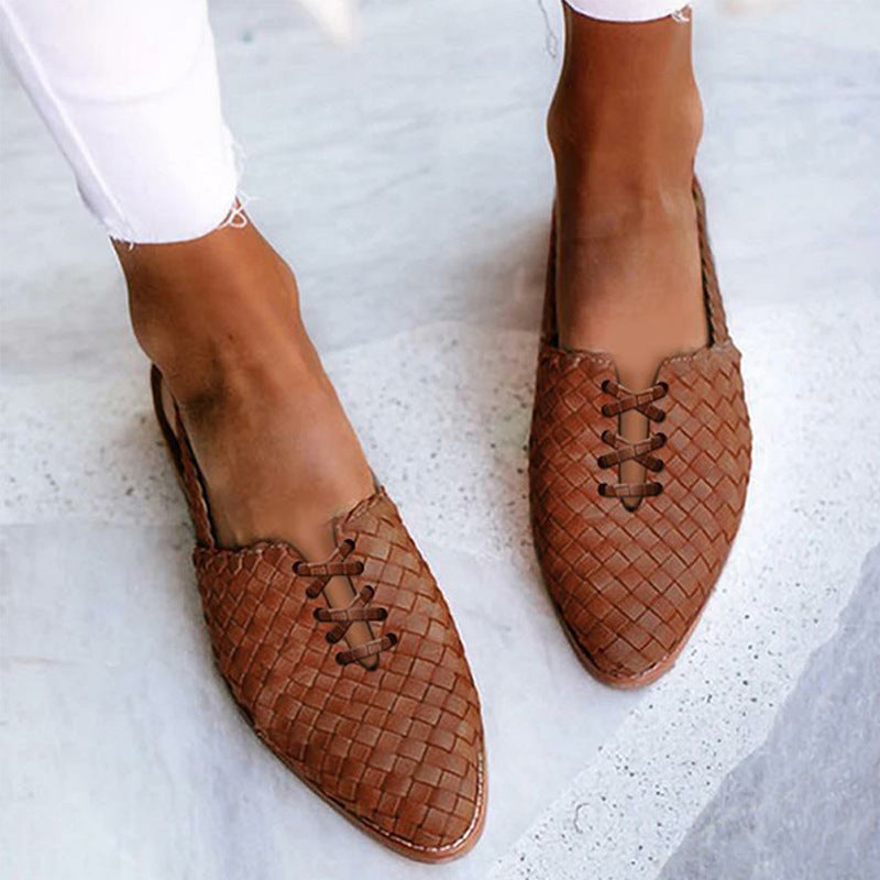 Women's Woven Lace-Up Sandals