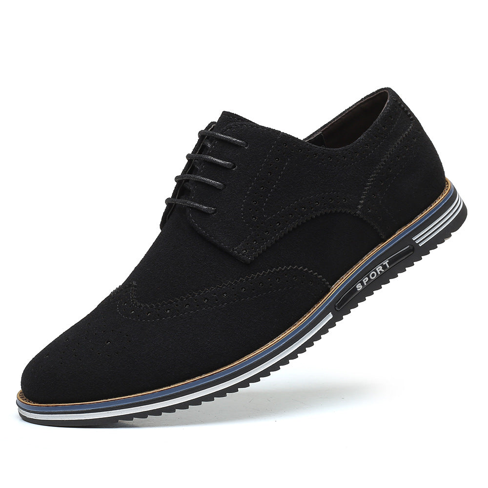 Men's Frosted Low-Top Suede Leather British Platforms