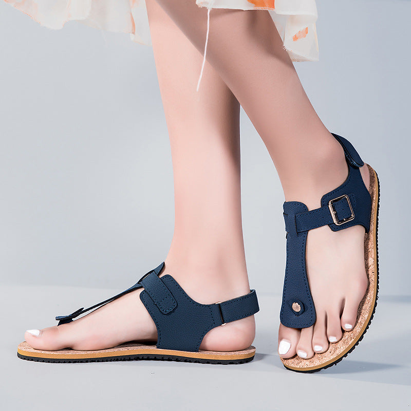 Women's Wooden-Grain Sandals