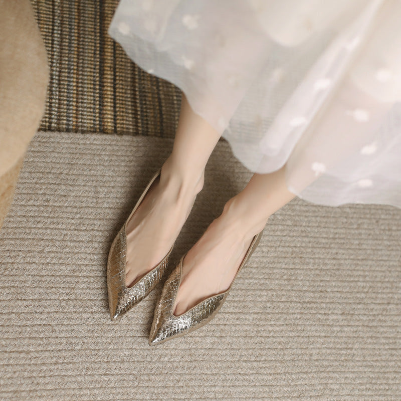 Women's French Pointed Flat Pumps