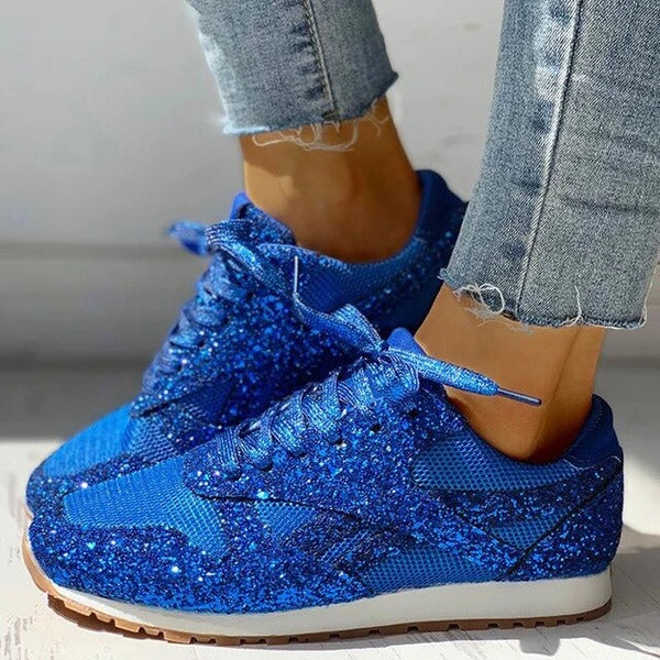 Wedge Heel Sequins Casual Shoes