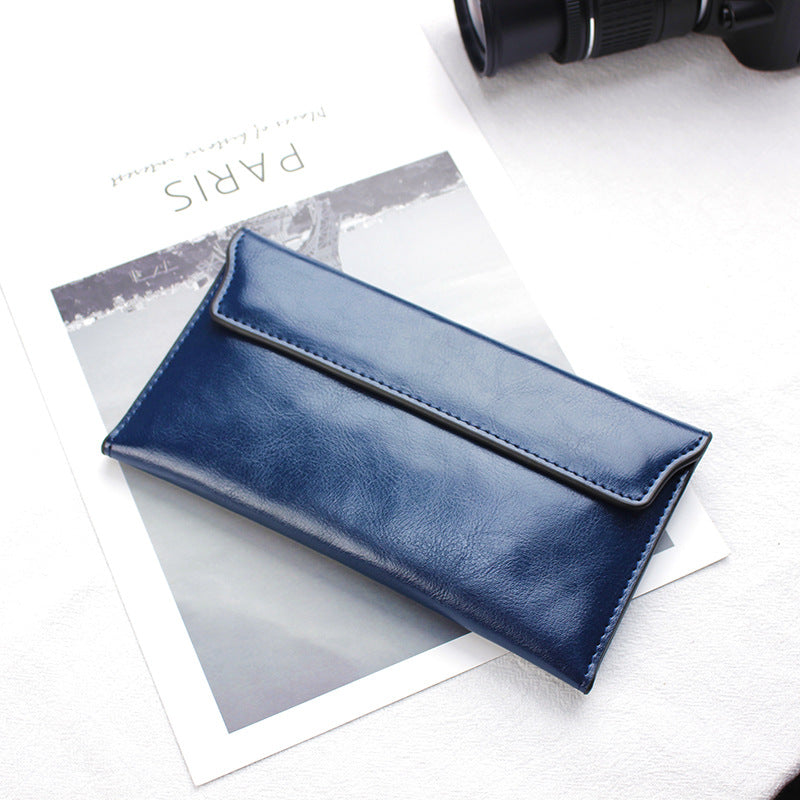 Genuine Leather Long Wallet