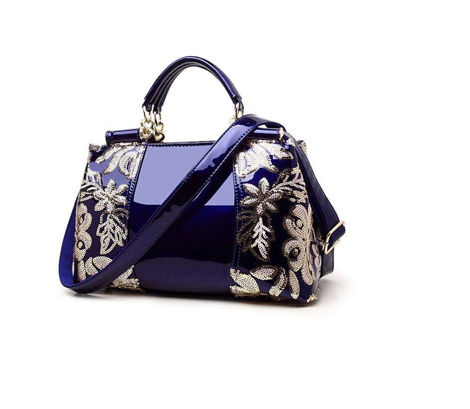 Women's Embroidered Floral Shoulder Handbag
