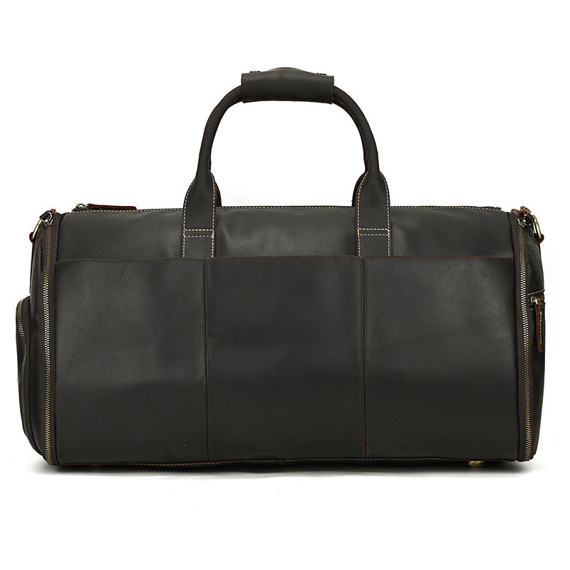 Vintage Multifunctional Leather Travel Duffle Bag Travel Bag