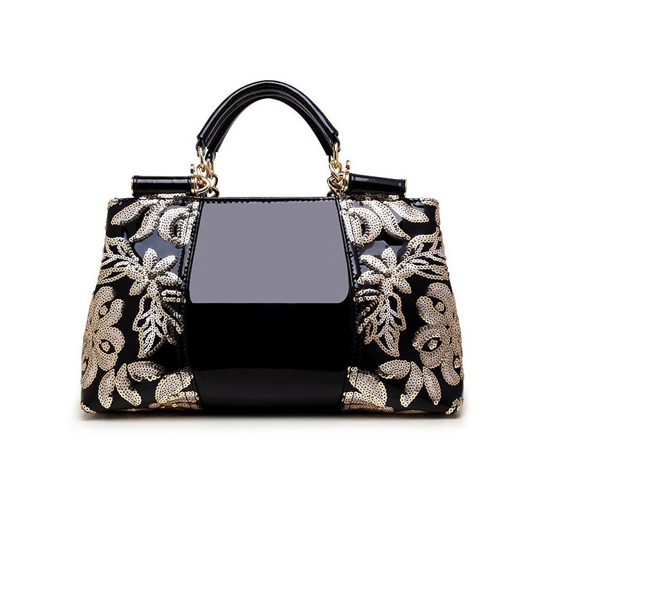 Women's Embroidered Floral Shoulder Handbag