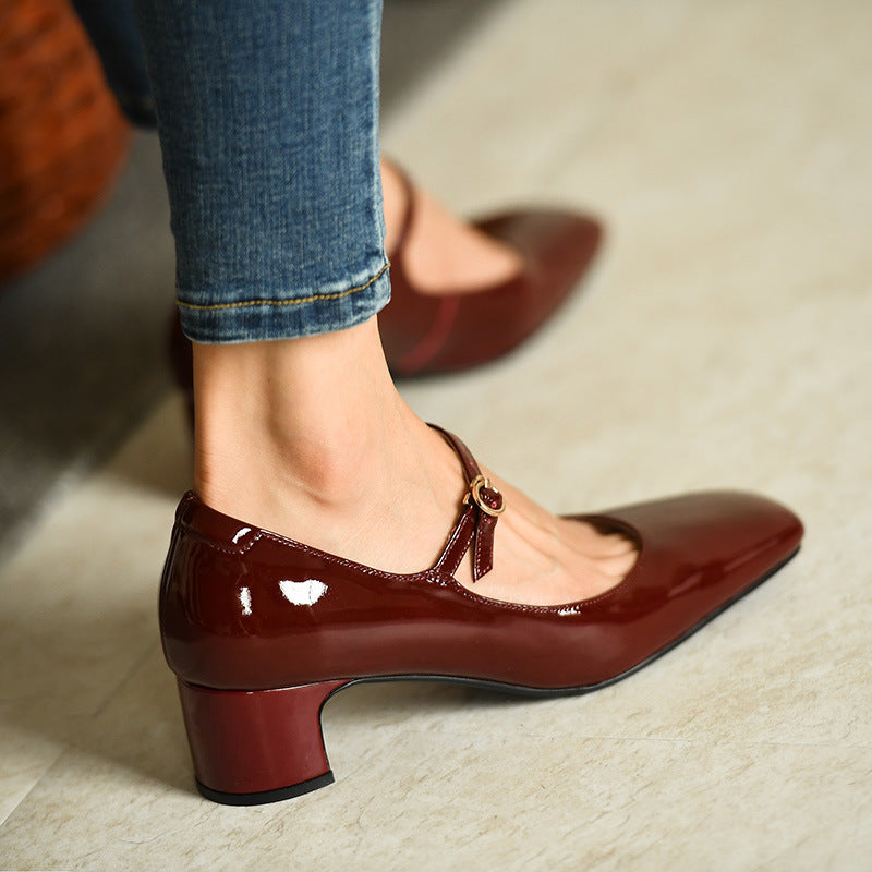 Women's Square-Toe Mary Jane Shoes