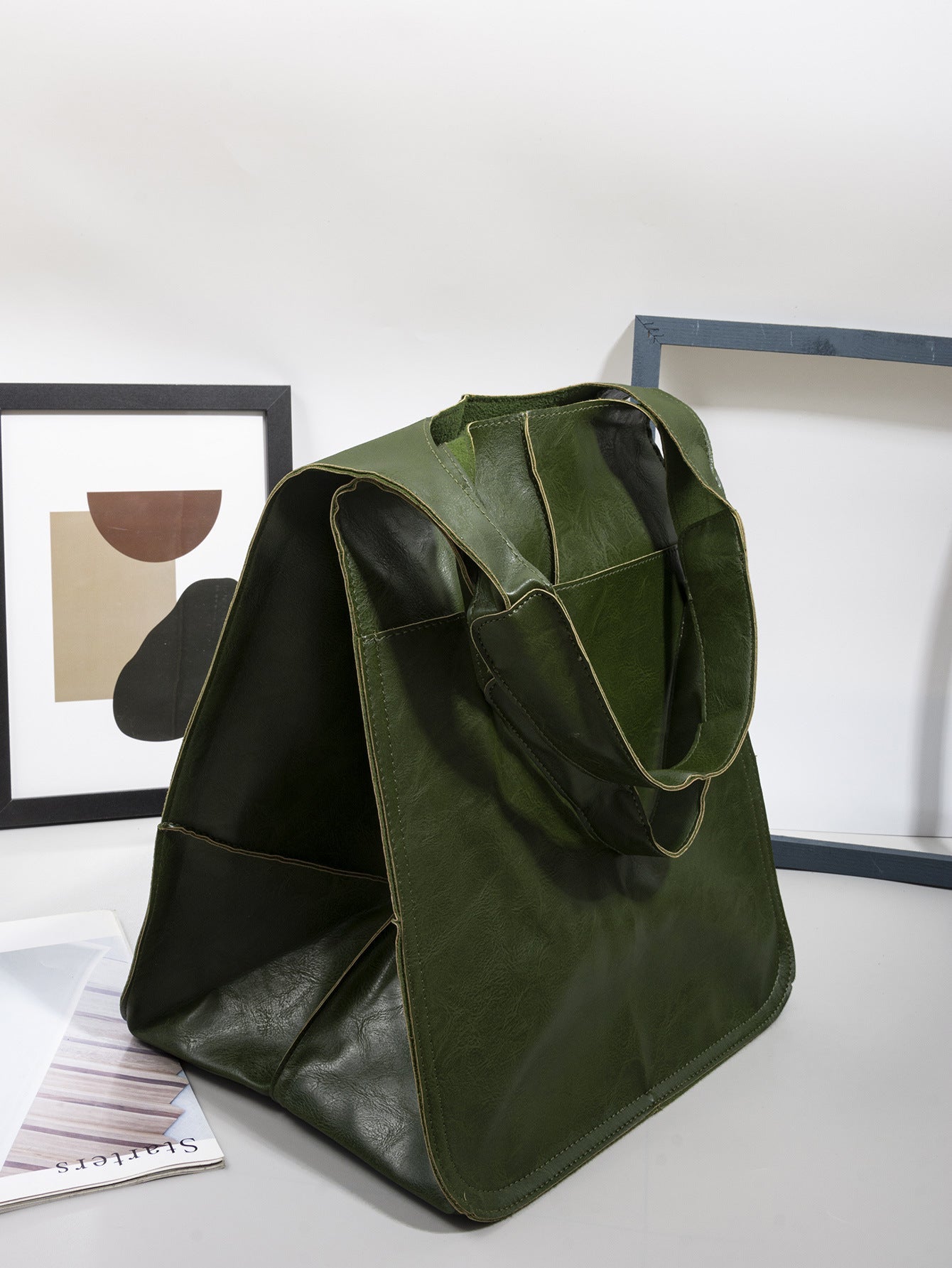 Simple Big Bag Soft Leather Large Capacity Shoulder Tote Bag