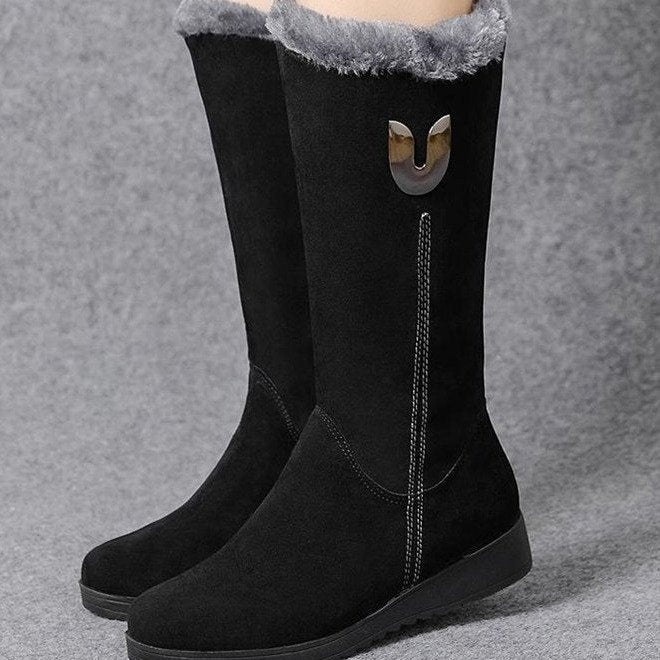Velvet Thickened Mid-Tube Martin Boots