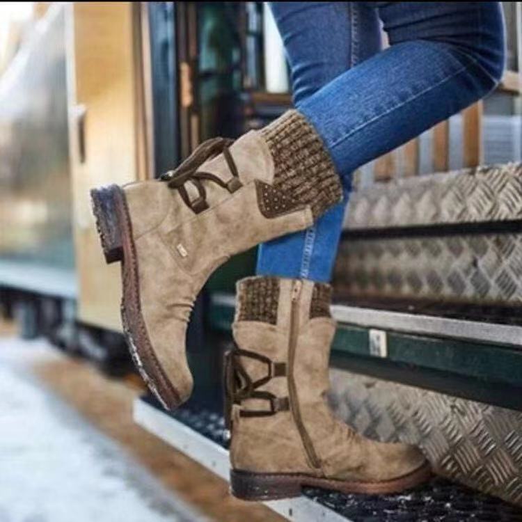 Retro Woolen Martin Boots