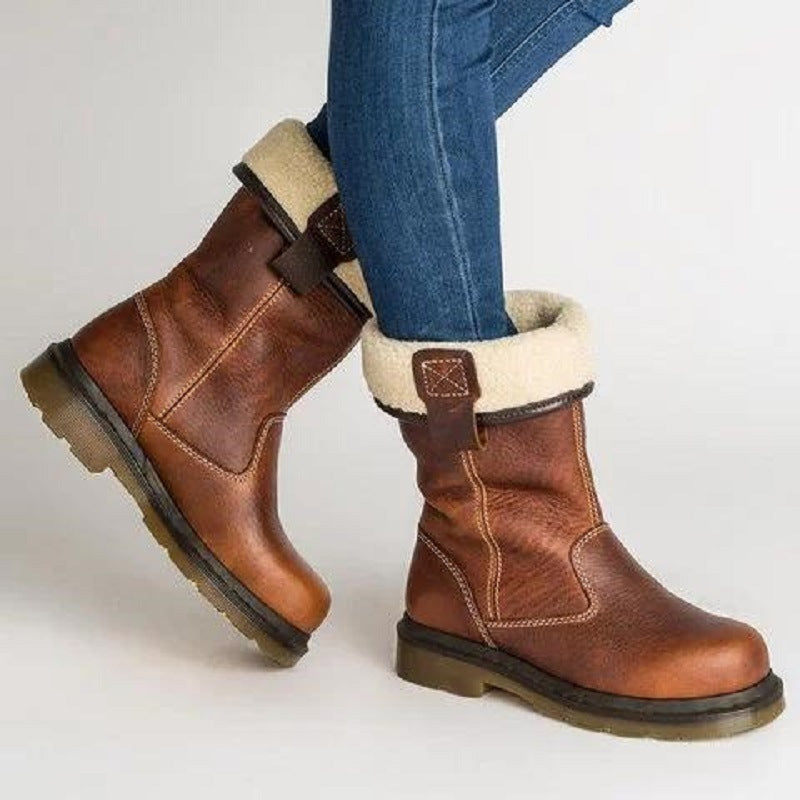 Women's Round-Toe Short Boots