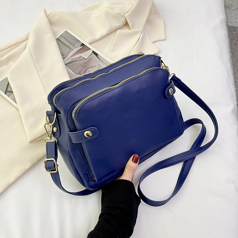 Retro Multi-layer Large Capacity Shoulder Messenger Bag Travel Bag