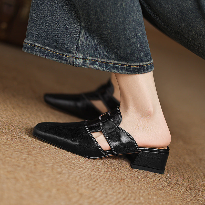 Women's Retro Closed Toe Half Sandals
