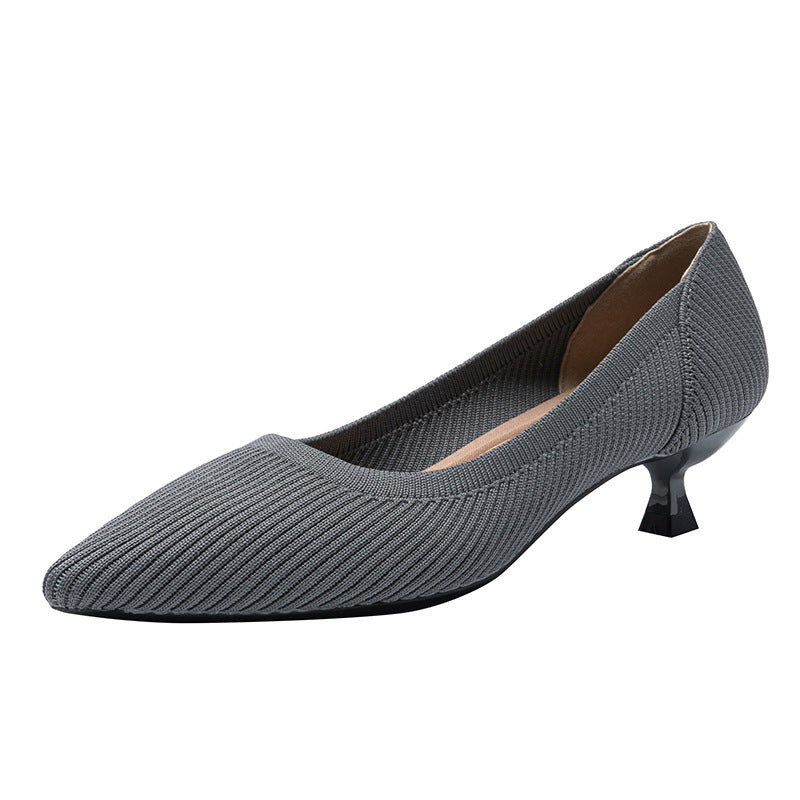 Women's Pointed-Toe Knit Heels