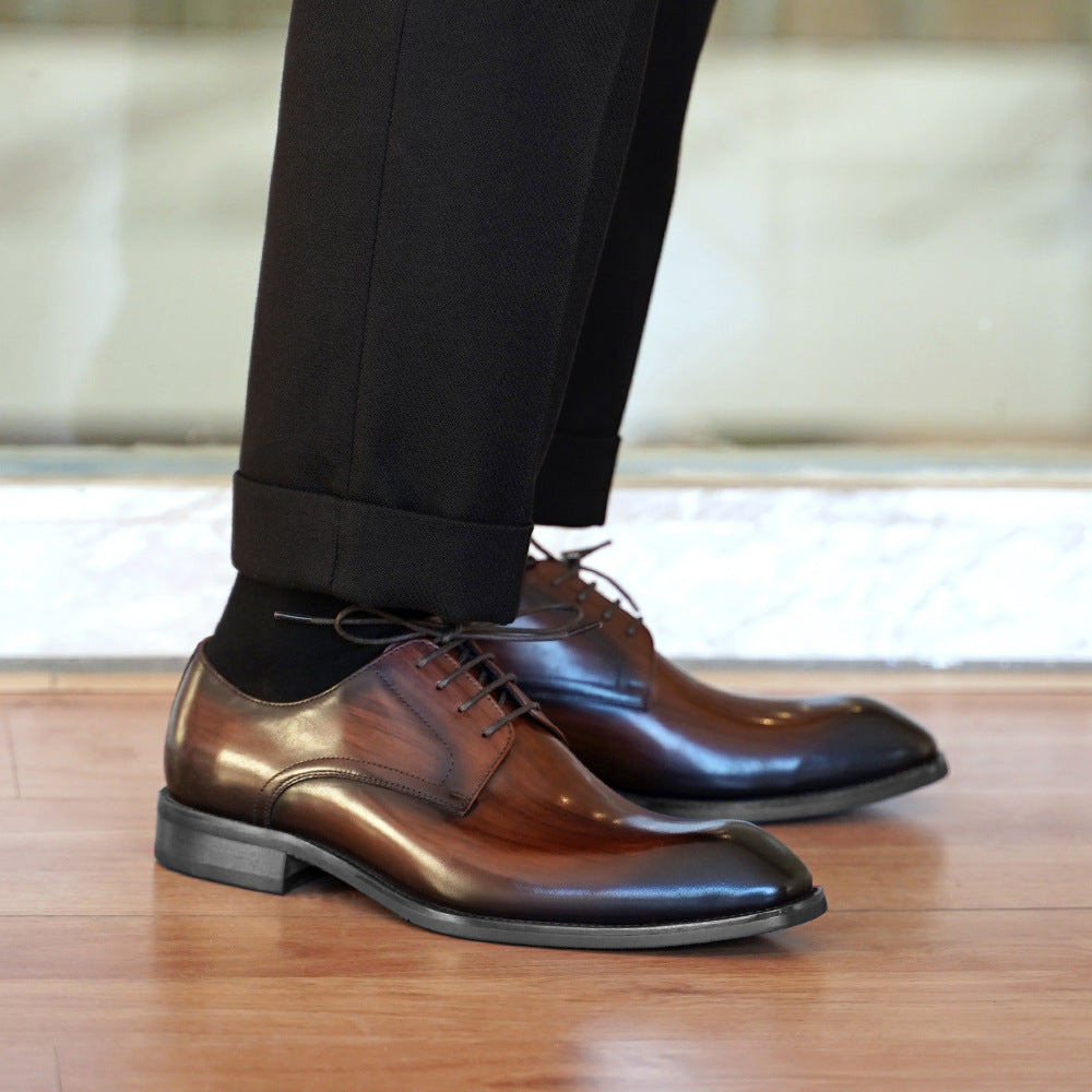 Men's Distressed Square-Toe Shoes