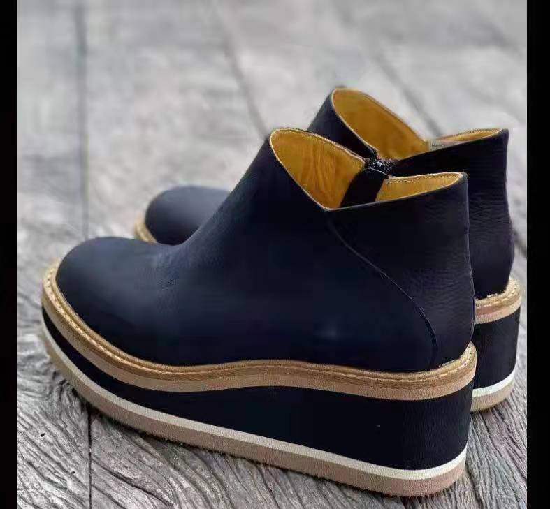 Women's Low-Tube Wedge Boots