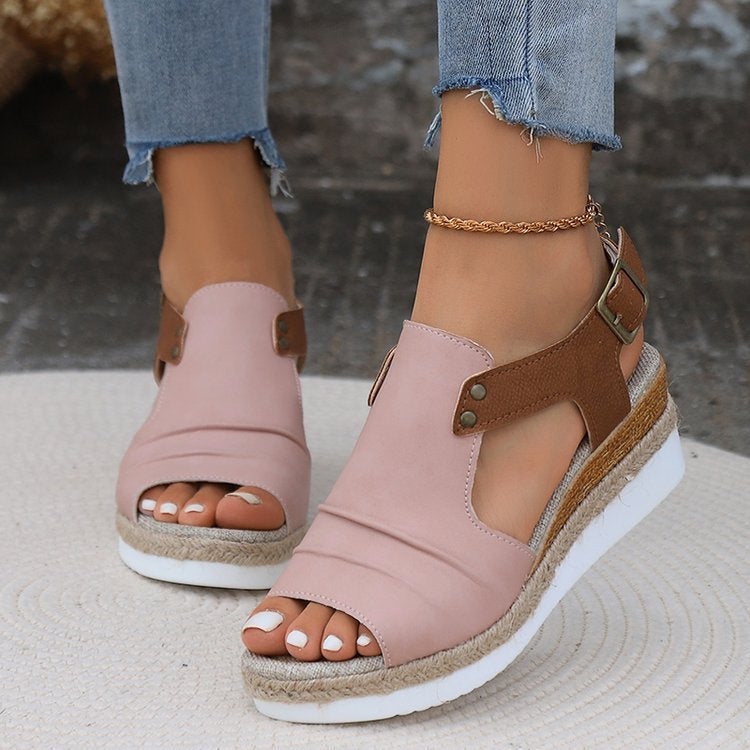 Women's Fish Mouth Wedge Sandals