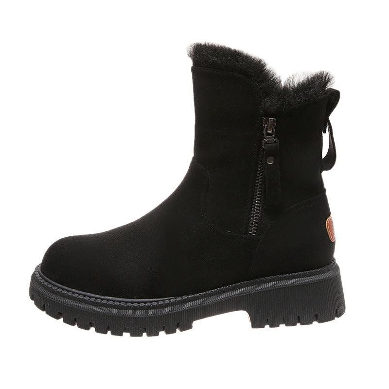 Warm Mid Tube Velvet Padded Cotton Shoes